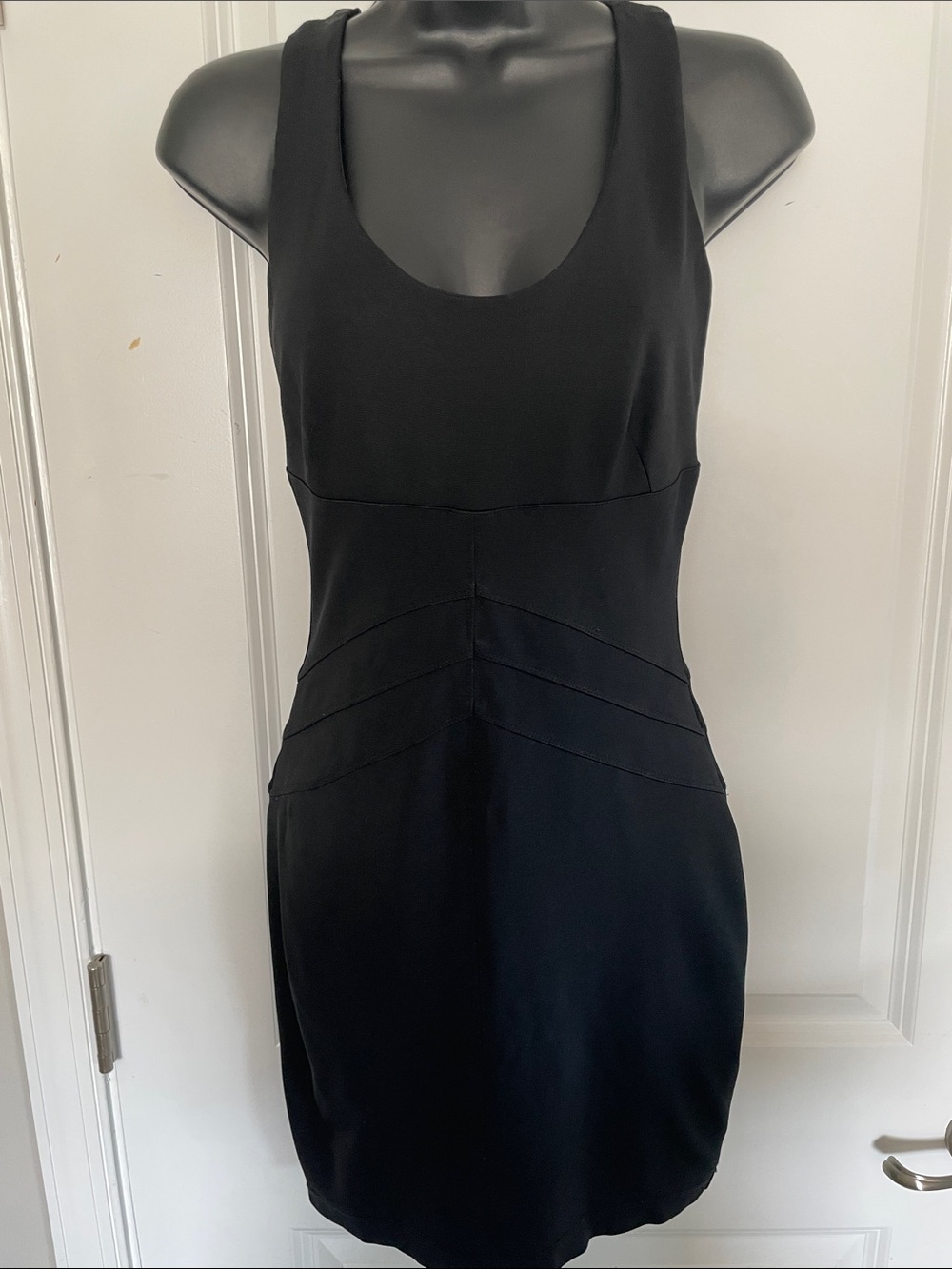 Bebe Black racerback bandage bodycon mini dress